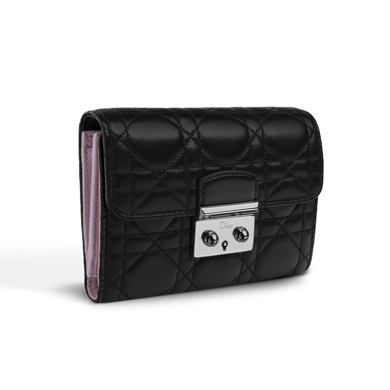 Dior Explorateur wallet in black lambskin