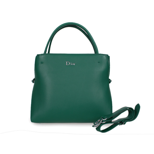 Dior Fall Winter Calfskin Top Handle Bag D0904 Darkgreen