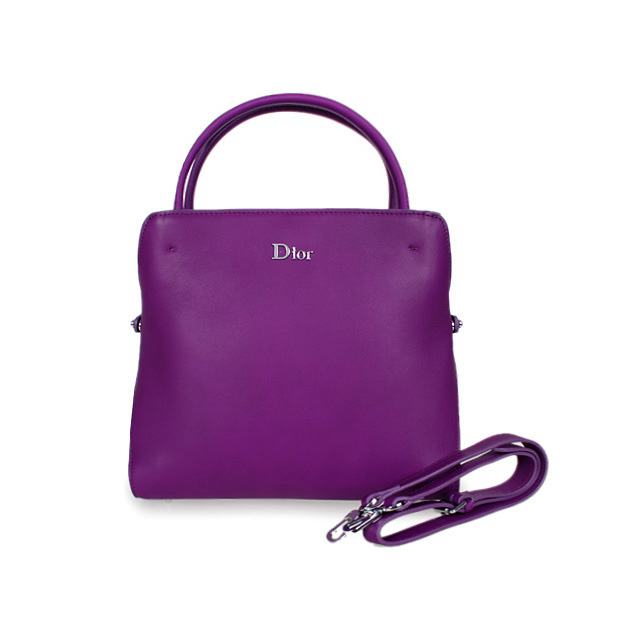 Dior Fall Winter Calfskin Top Handle Bag D0904 Purple