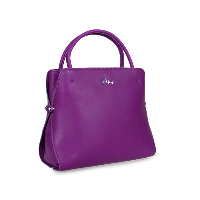 Dior Fall Winter Calfskin Top Handle Bag D0904 Purple