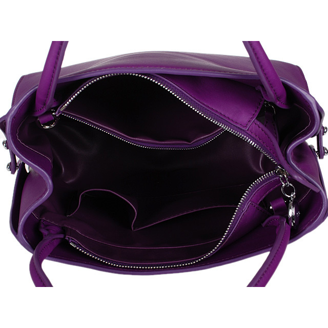 Dior Fall Winter Calfskin Top Handle Bag D0904 Purple