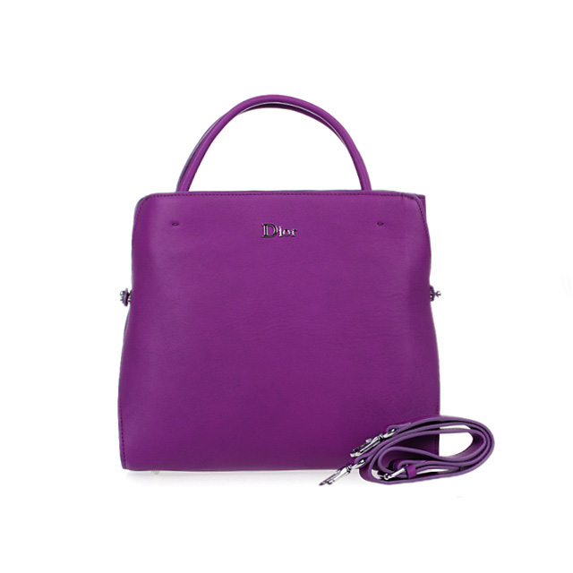 Dior Fall Winter Calfskin Top Handle Bag D0905 Purple