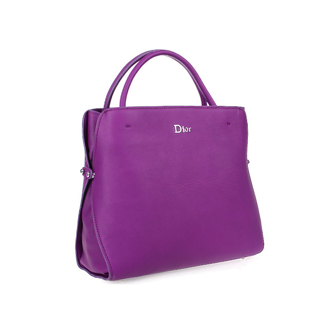 Dior Fall Winter Calfskin Top Handle Bag D0905 Purple