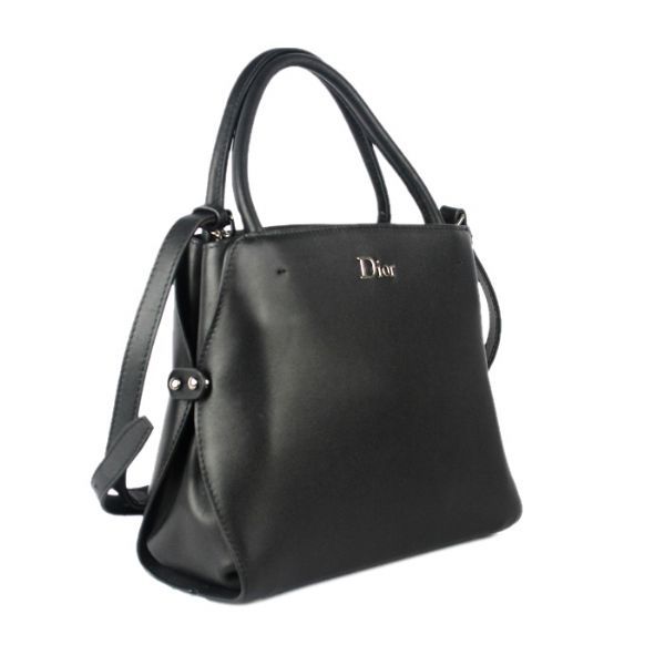 Dior Fall Winter Calfskin Top Handle Bag D0906 Black