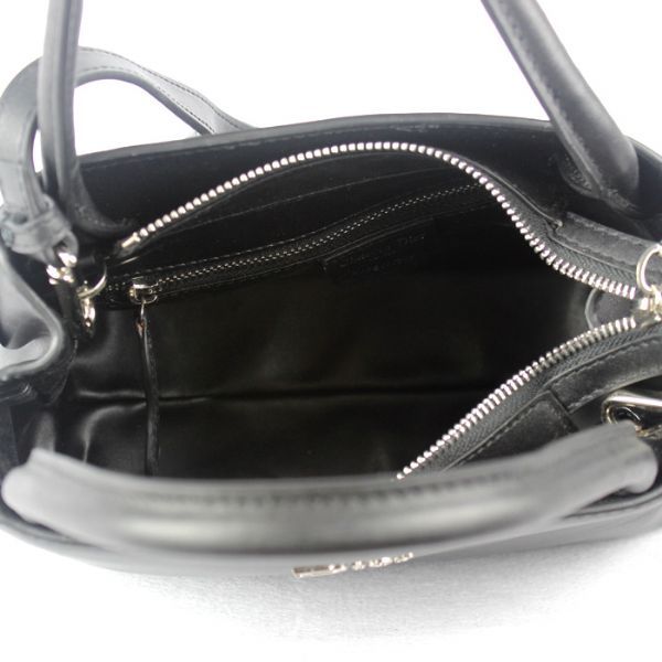 Dior Fall Winter Calfskin Top Handle Bag D0906 Black