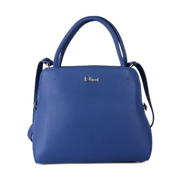 Dior Fall Winter Calfskin Top Handle Bag D0906 Blue