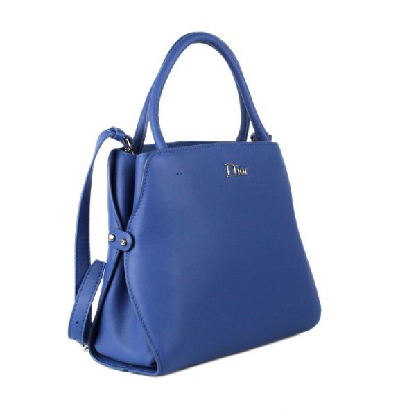 Dior Fall Winter Calfskin Top Handle Bag D0906 Blue