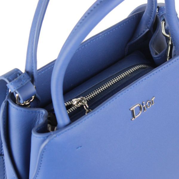 Dior Fall Winter Calfskin Top Handle Bag D0906 Blue