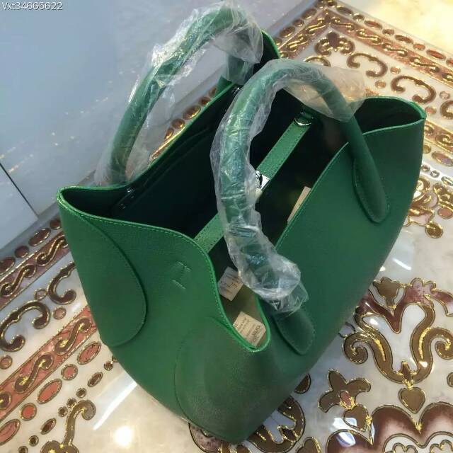 Dior LARGE OPEN BAR BAG SUPPLE Green GRAINED CALFSKIN