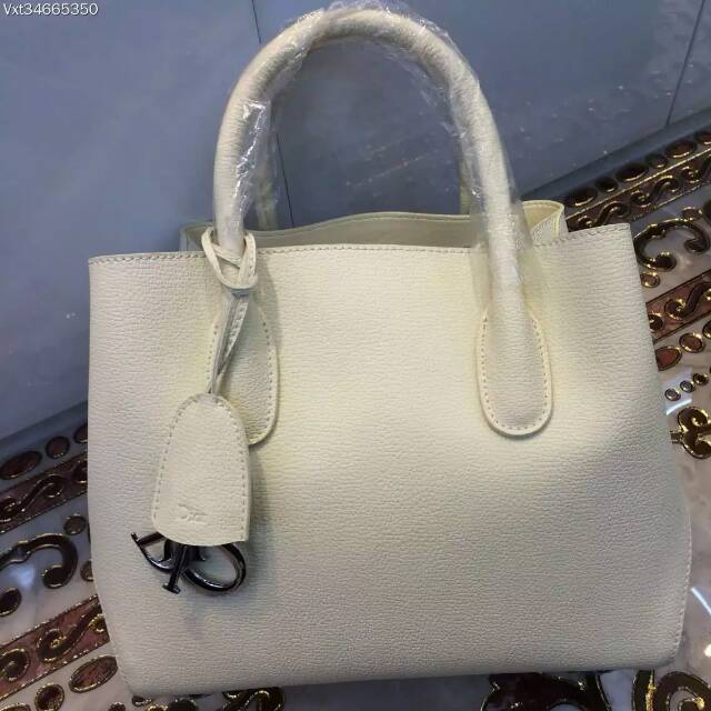 Dior LARGE OPEN BAR BAG SUPPLE White GRAINED CALFSKIN