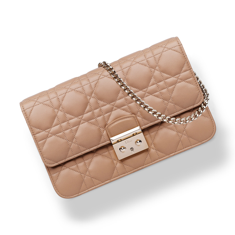 Dior Large Promenade pouch in Nude lambskin