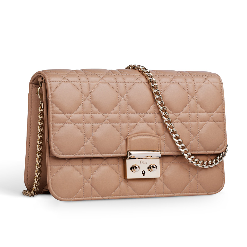 Dior Large Promenade pouch in Nude lambskin