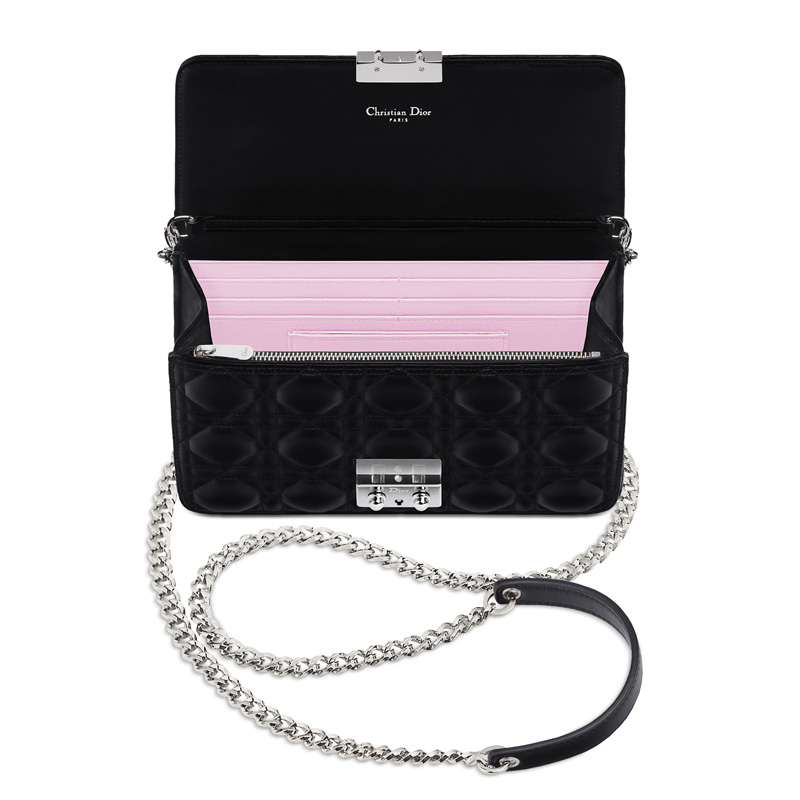 Dior Large Promenade pouch in black lambskin