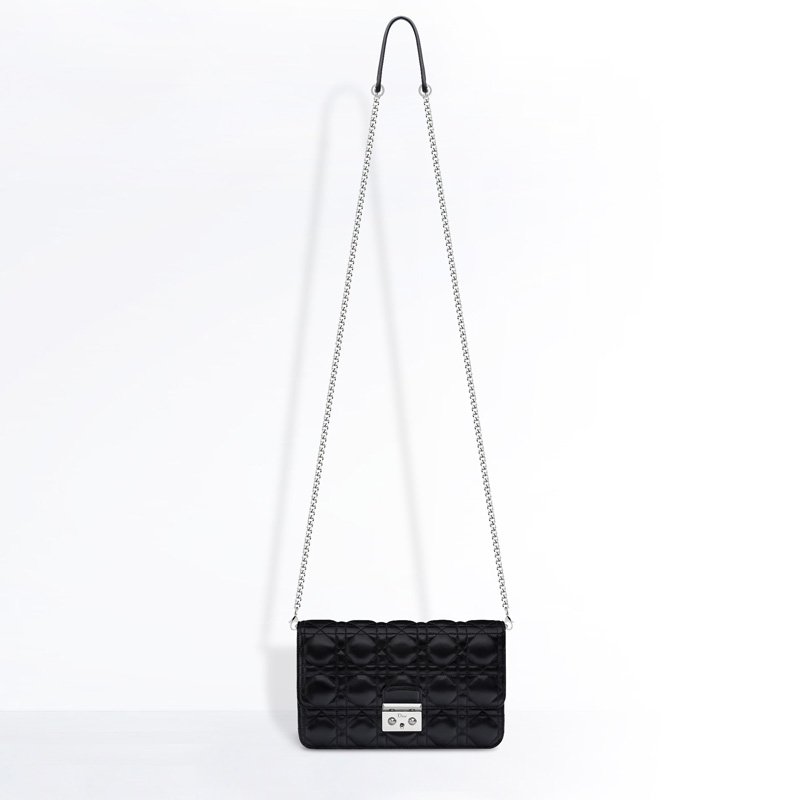 Dior Large Promenade pouch in black lambskin