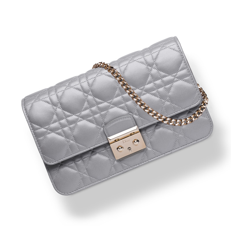 Dior Large Promenade pouch in pearlised Opaline lambskin