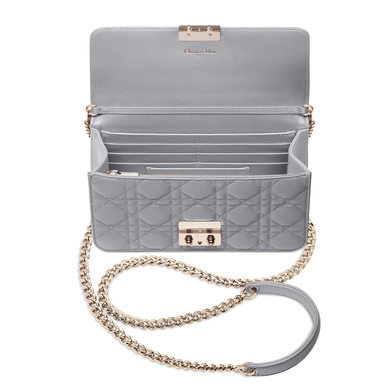 Dior Large Promenade pouch in pearlised Opaline lambskin