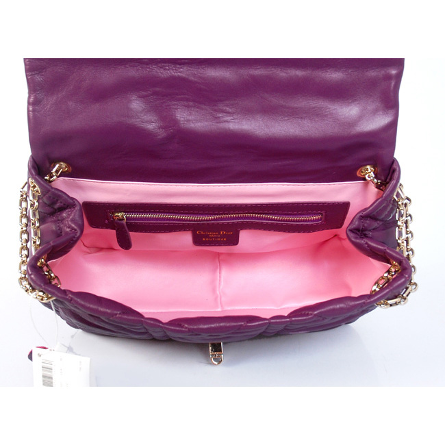 Dior Milly La Foret Bag Sheepskin Leather D6348 Purple