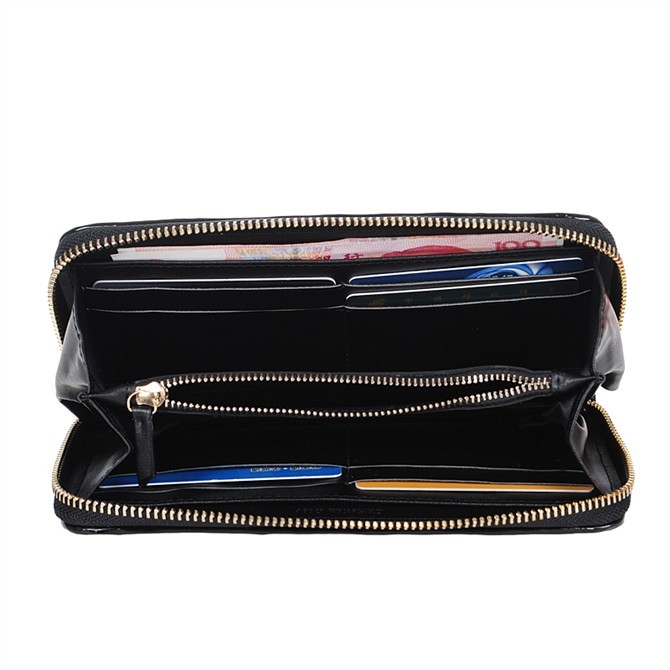 Dior Patent Leather Long Leather Wallet 31102 Black