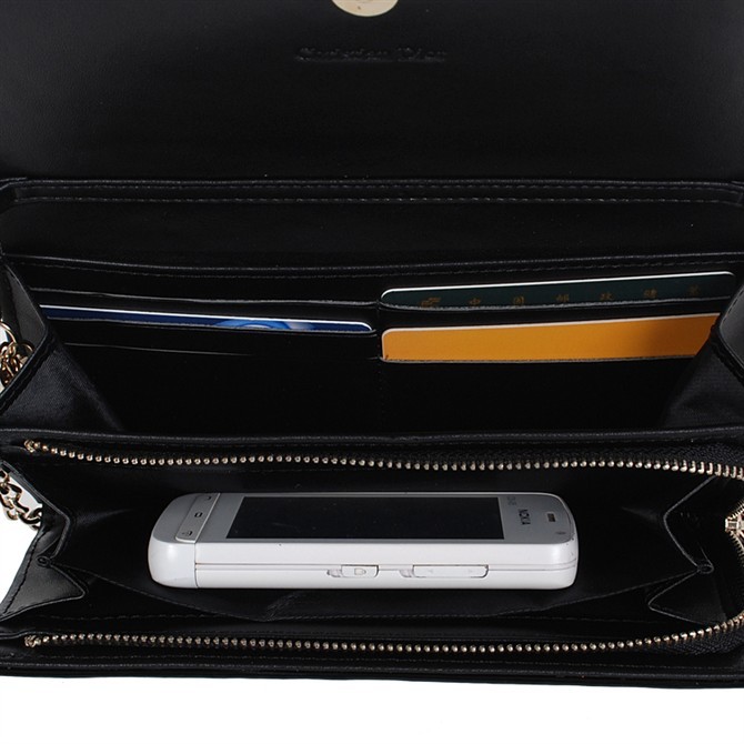 Dior Patent Leather Long Leather Wallet 31104 Black