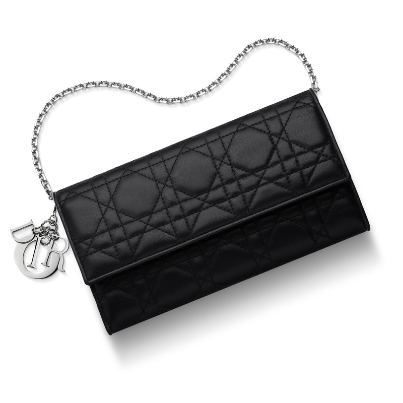 Dior Rendez-Vous wallet in black lambskin