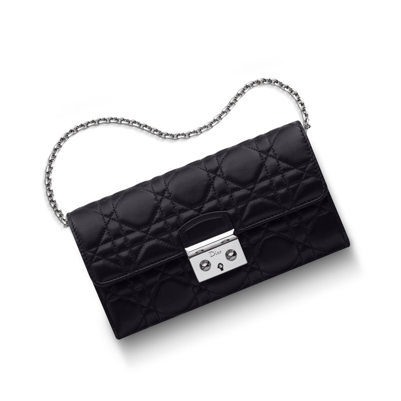 Dior Rendez-Vous wallet in black lambskin