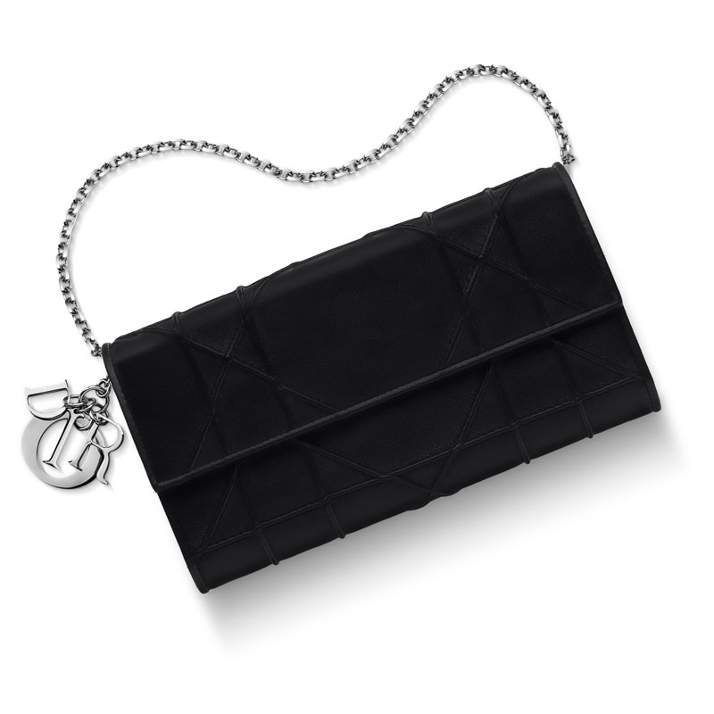 Dior Rendez-Vous wallet in black lambskin