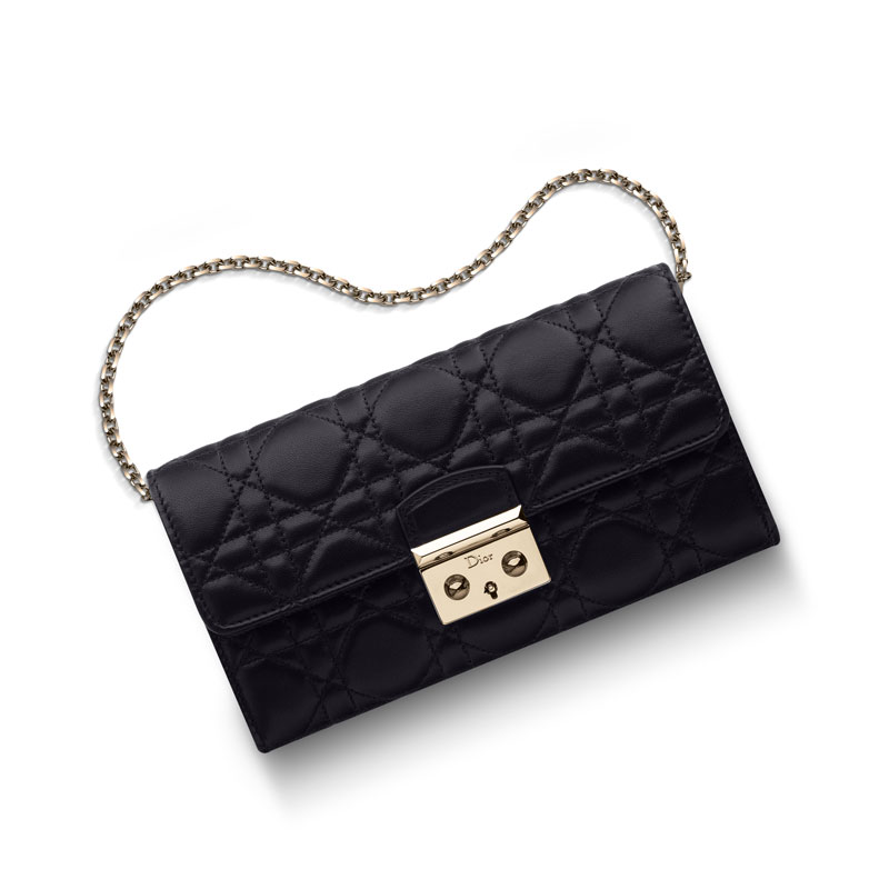 Dior Rendez-Vous wallet in black lambskin