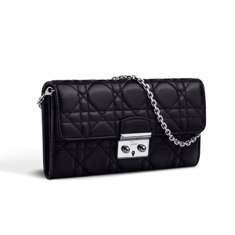 Dior Rendez-Vous wallet in black lambskin