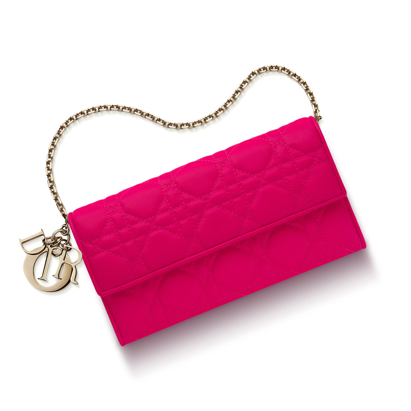 Dior Rendez-Vous wallet in fuchsia lambskin