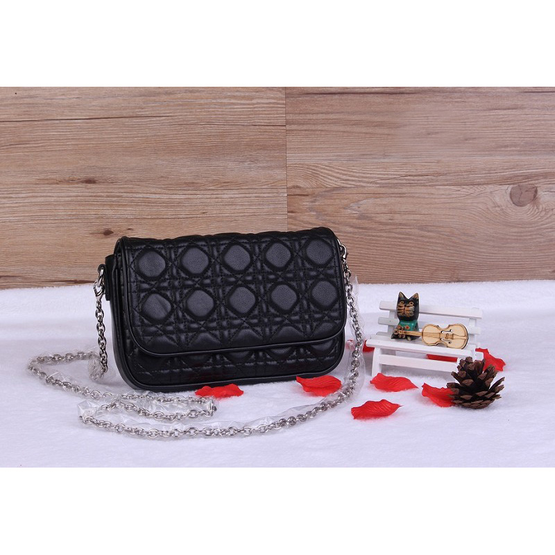 Dior Sheepskin Leather bag D6013 Black