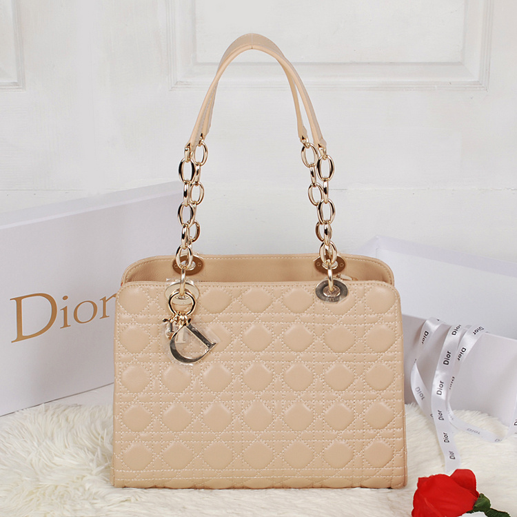 Dior Soft Zipped Tote Bag Lambskin D52232 Apricot