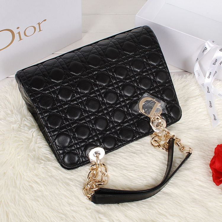 Dior Soft Zipped Tote Bag Lambskin D52232 Black