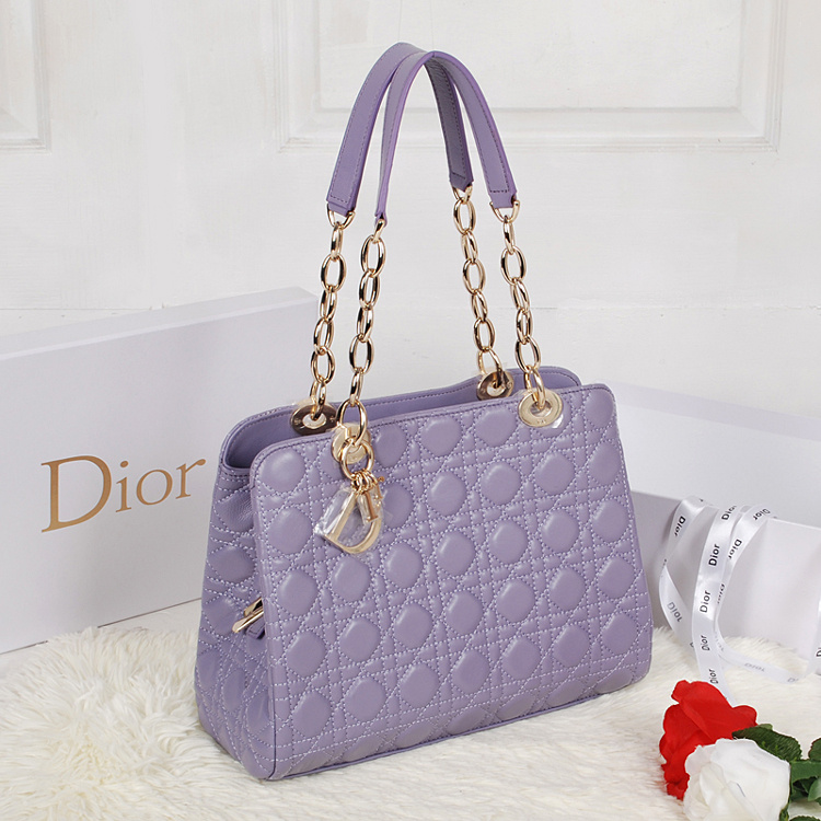 Dior Soft Zipped Tote Bag Lambskin D52232 LightPurple