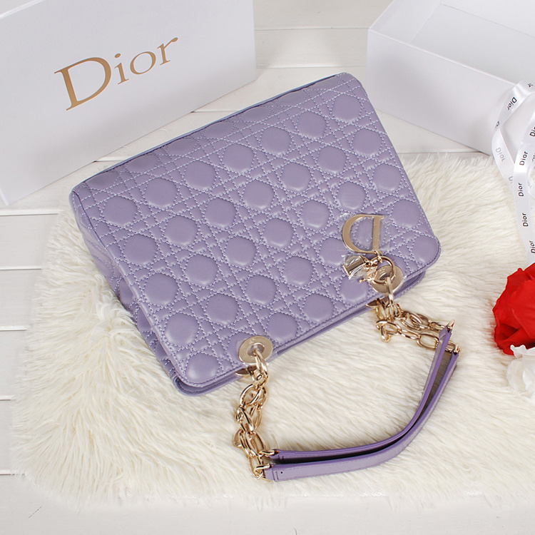 Dior Soft Zipped Tote Bag Lambskin D52232 LightPurple