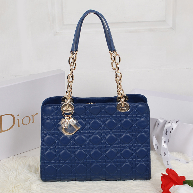 Dior Soft Zipped Tote Bag Lambskin D52232 RoyalBlue