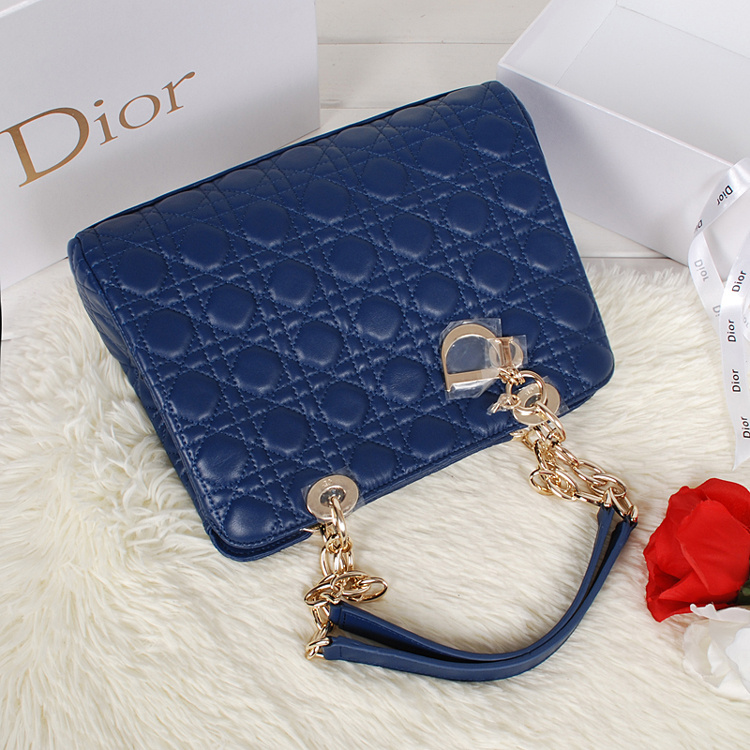 Dior Soft Zipped Tote Bag Lambskin D52232 RoyalBlue