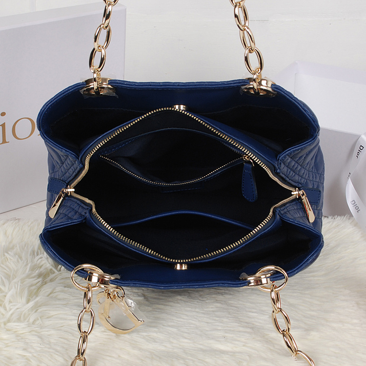 Dior Soft Zipped Tote Bag Lambskin D52232 RoyalBlue