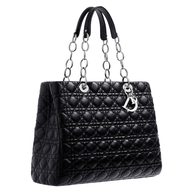 Dior Soft shopping bag in black leather