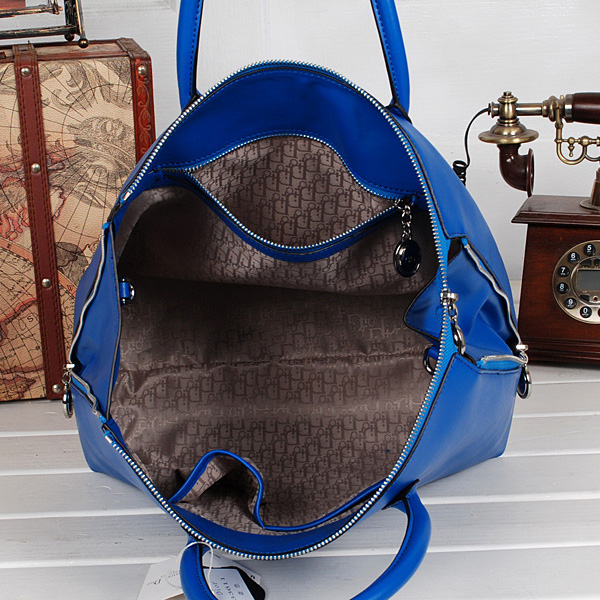 Dior Tote Bag Original Leather D0908 Blue