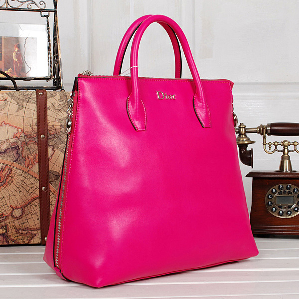 Dior Tote Bag Original Leather D0908 Peach