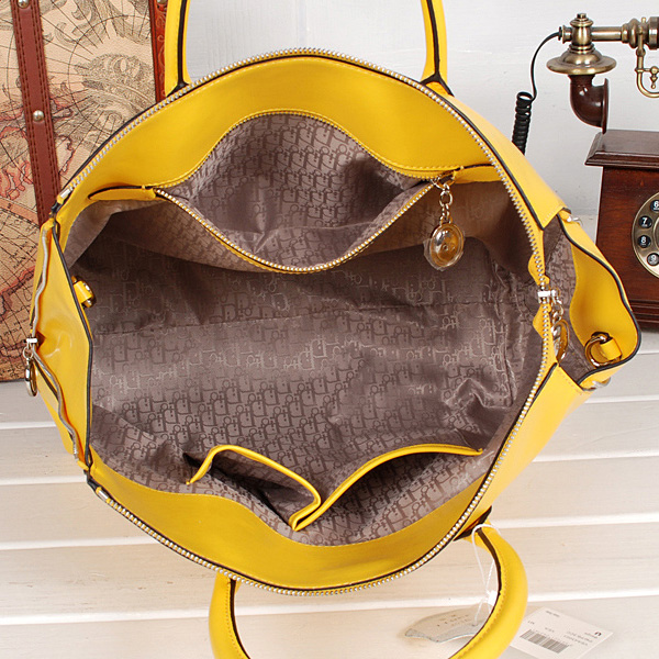 Dior Tote Bag Original Leather D0908 Yellow