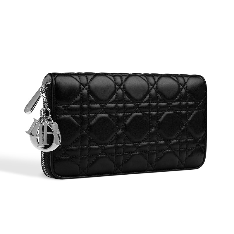 Dior Voyageur wallet in black lambskin