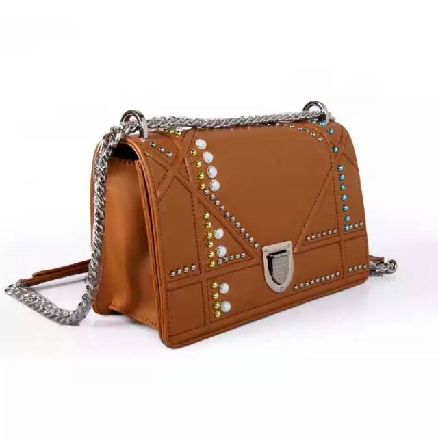 Diorama flap bag in Camel Original Leather