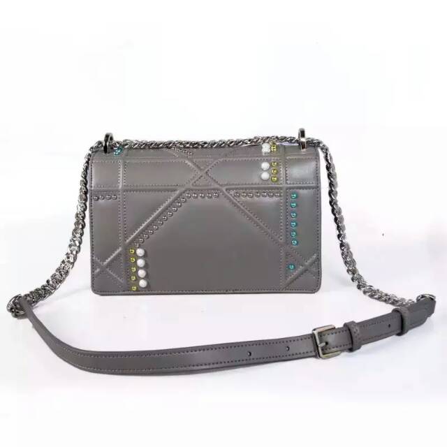 Diorama flap bag in Gray Original Leather