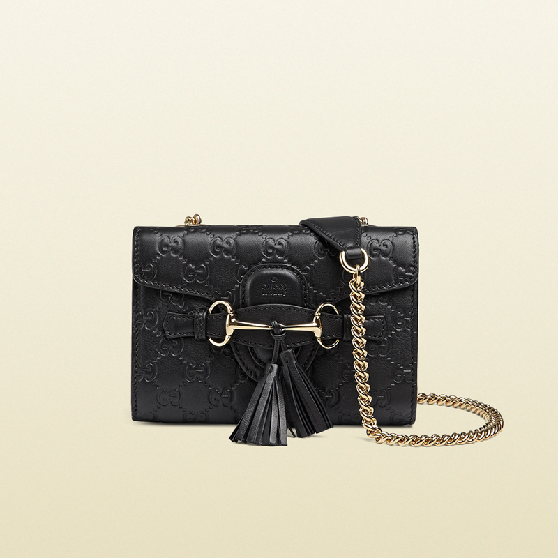 Emily mini guccissima leather shoulder bag