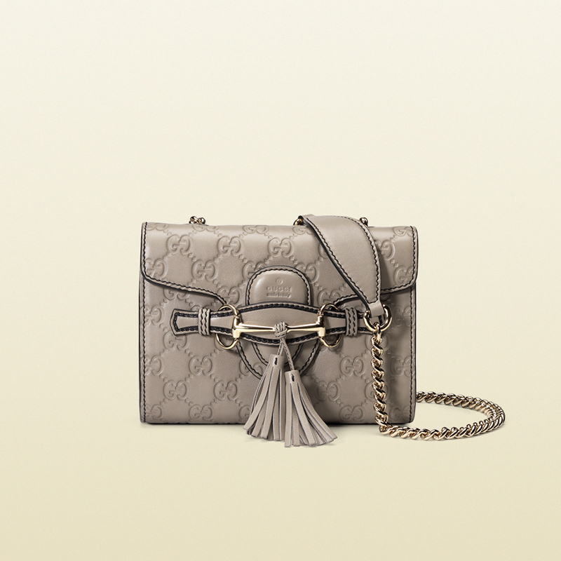 Emily mini guccissima leather shoulder bag