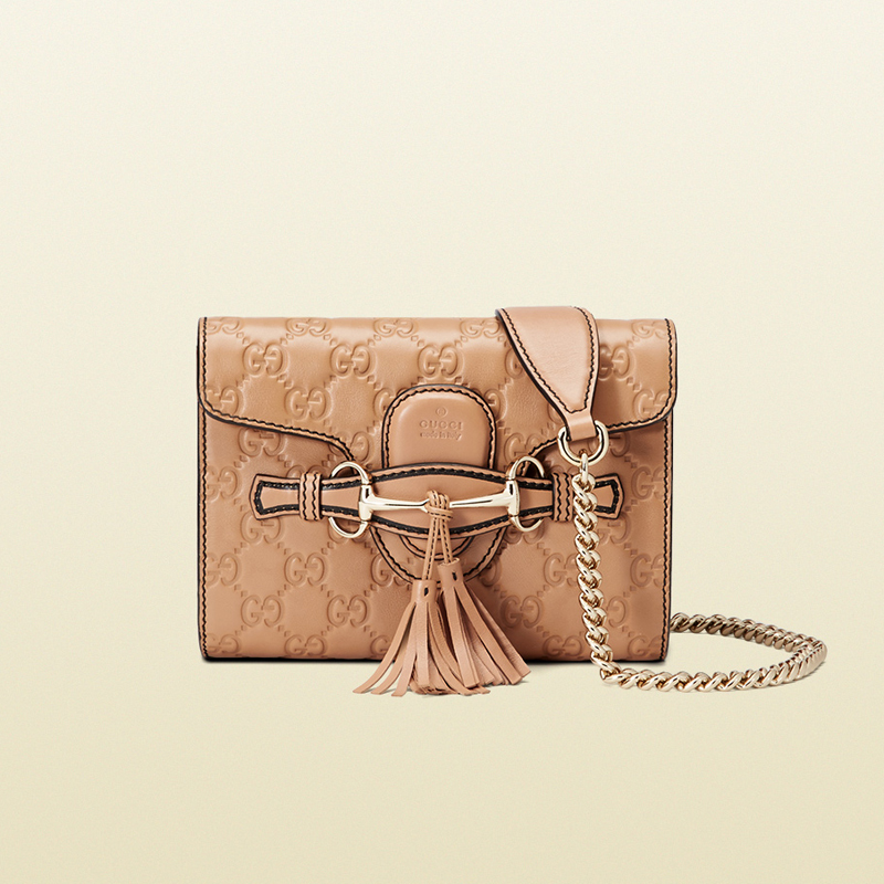 Emily mini guccissima leather shoulder bag