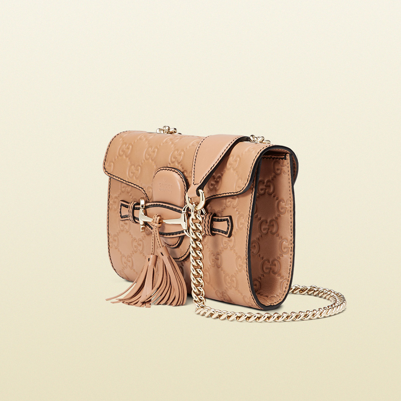 Emily mini guccissima leather shoulder bag