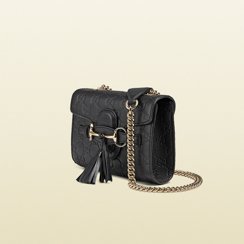 Emily mini guccissima leather shoulder bag