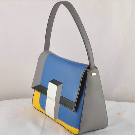 Fendi Multicolour Baguette Shoudler Bag 8BR600 Blue
